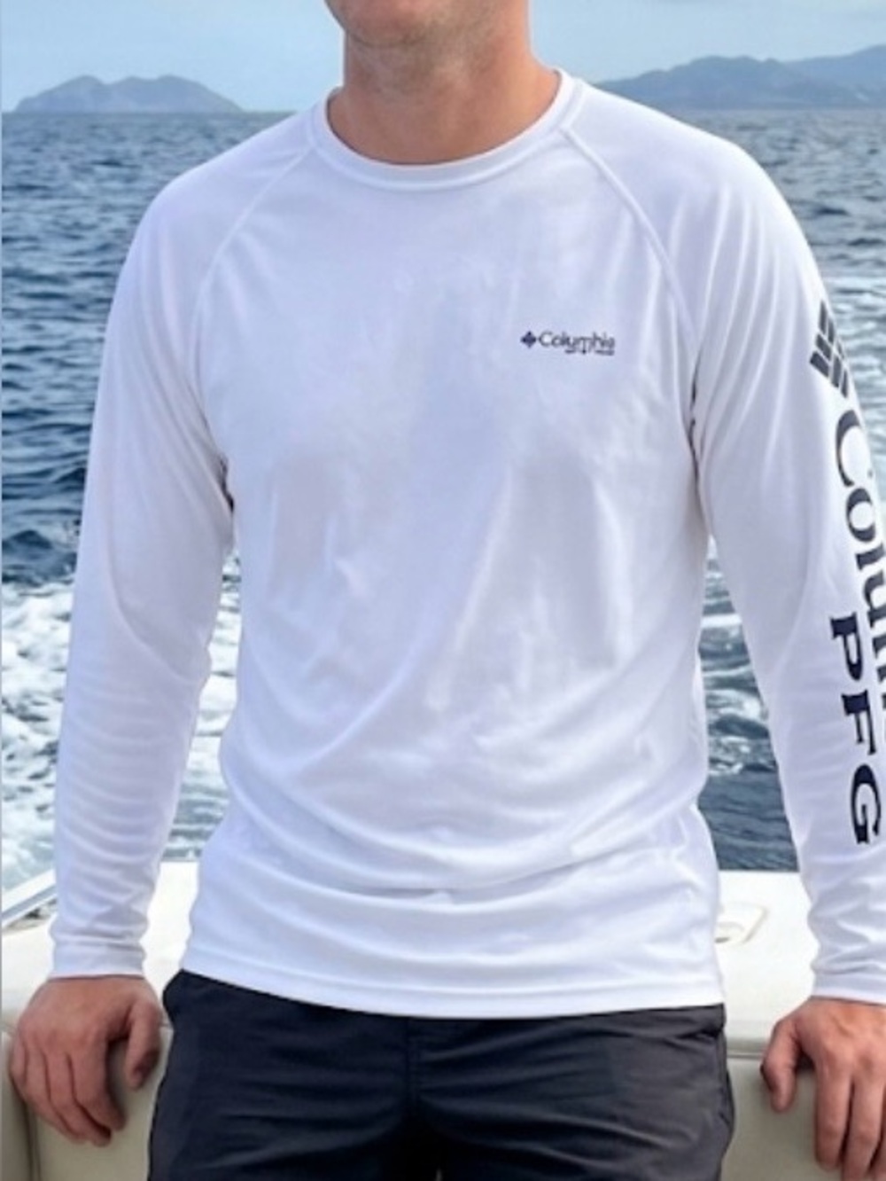 Columbia White Long Sleeve Performance T Shirt S